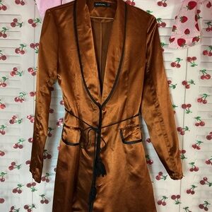 PrettyLittleThing Copper Blazer with Black Accents